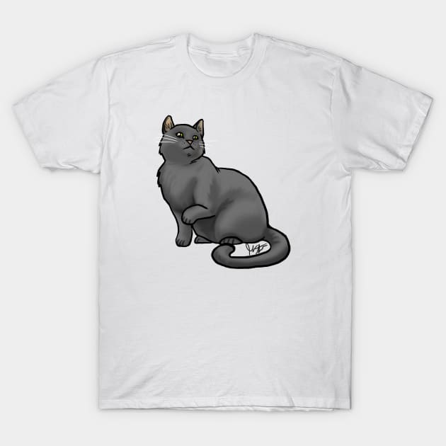 Cat - European Shorthair - Black T-Shirt by Jen's Dogs Custom Gifts and Designs